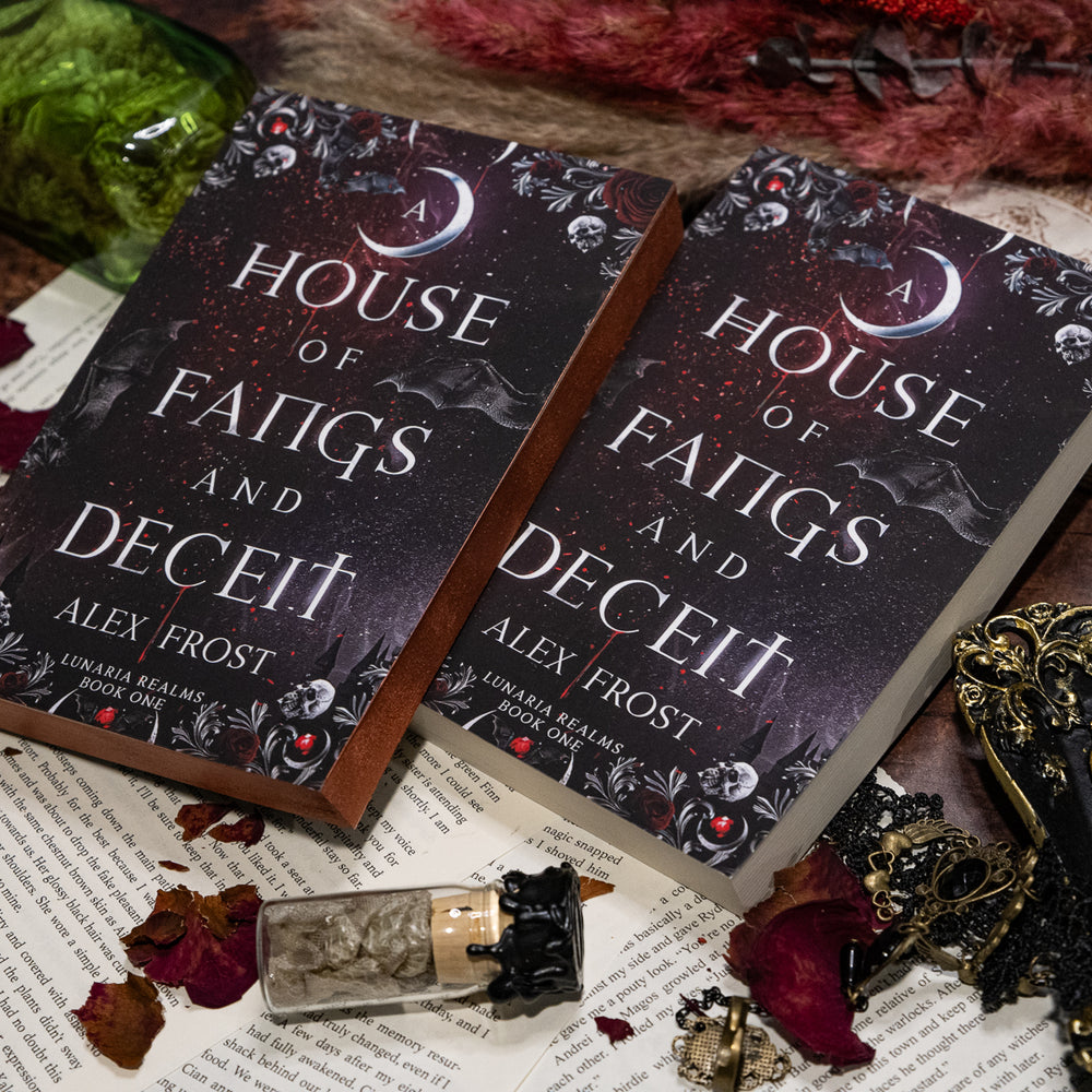 A House of Fangs and Deceit Signed Paperback Spicy Why Choose Romantasy Lunaria Realms