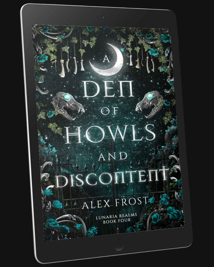 E-reader displaying the book cover of &