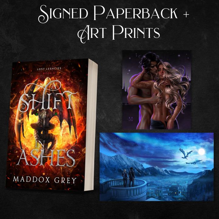 A Shift in Ashes Lost Legacies Fantasy Romance Signed Paperback by Maddox Grey