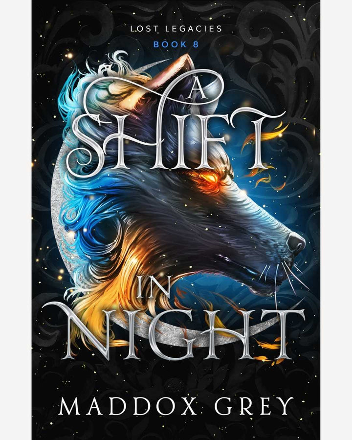 Book cover of 'A Shift in Night' by Maddox Grey with a fantasy creature design.