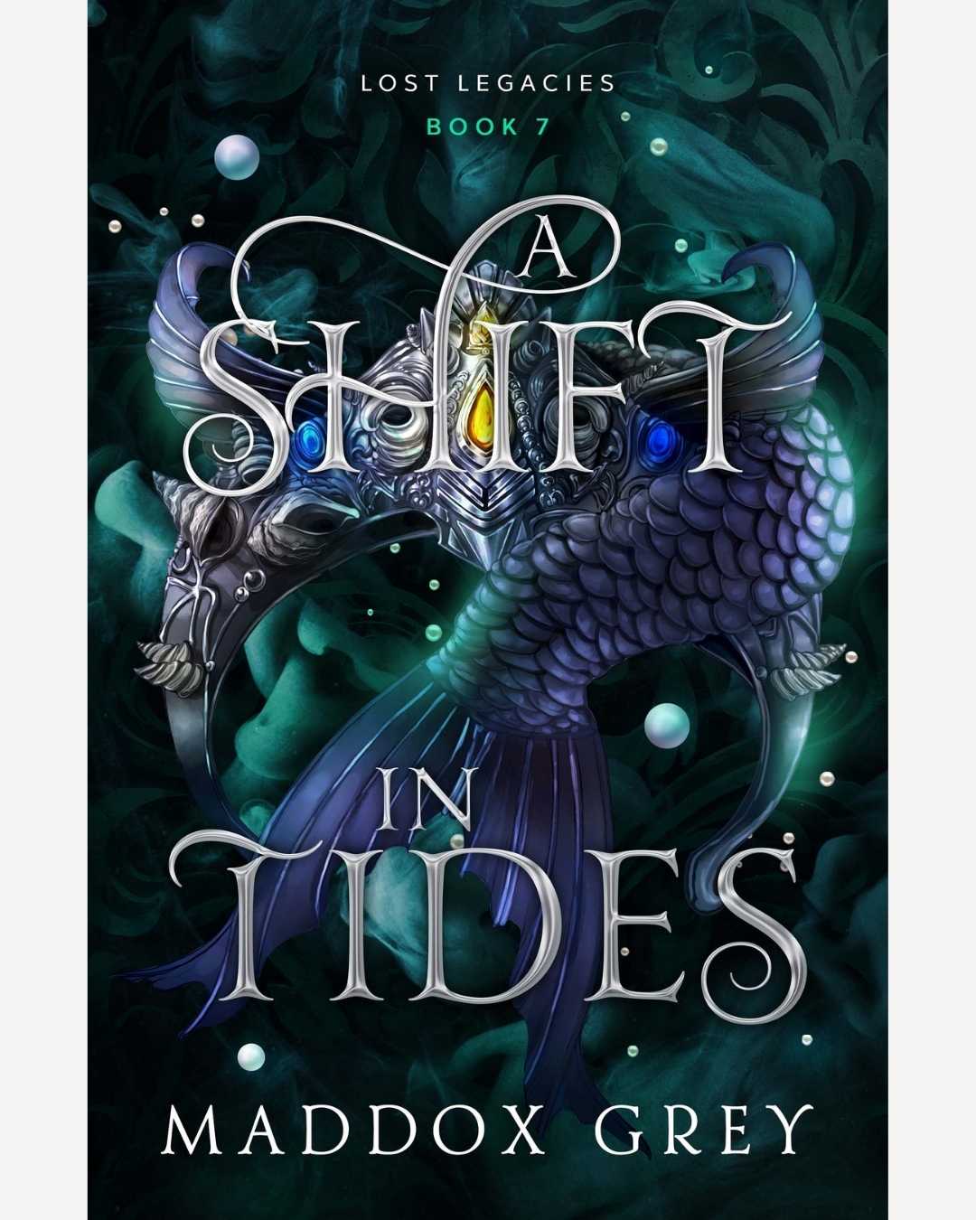 Book cover of 'A Shift in Tides' by Maddox Grey with a fantasy design.