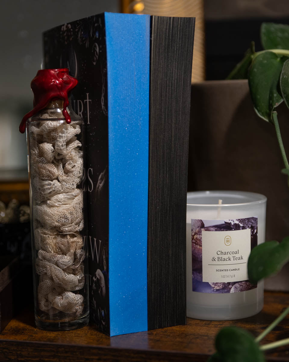 Books with black and blue edges