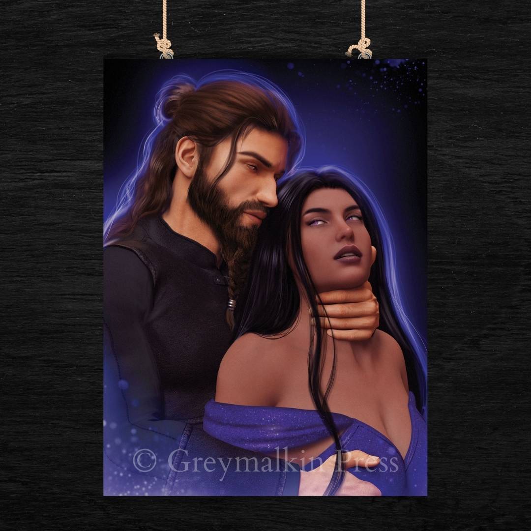 Man and woman embracing